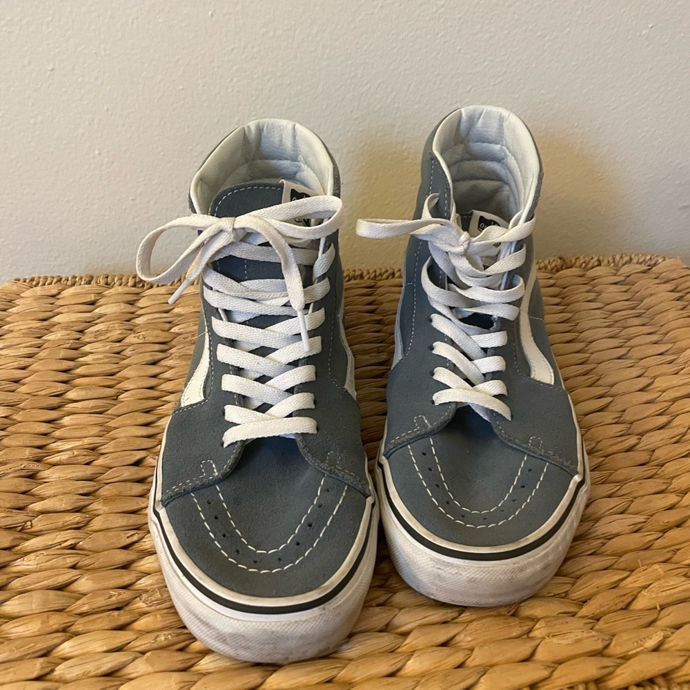 Vans High-Top Blue Suede Sneakers